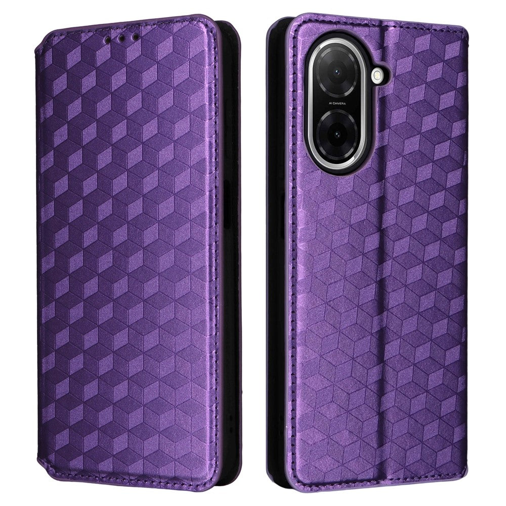 For Xiaomi Redmi A5 NFC (EU) (173.45mm) Case Wallet Rhombus Imprinted Leather Phone Cover