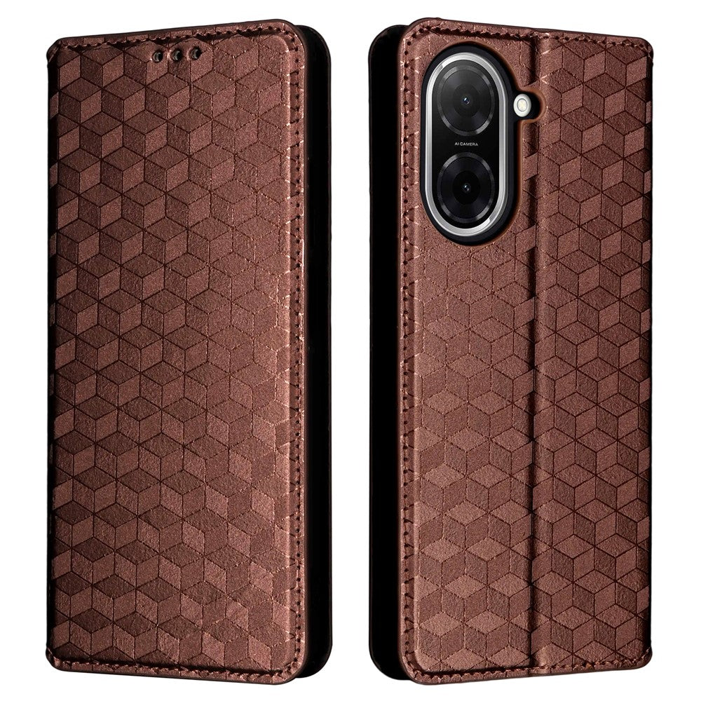 For Xiaomi Redmi A5 NFC (EU) (173.45mm) Case Wallet Rhombus Imprinted Leather Phone Cover