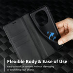 LC.IMEEKE For Xiaomi Redmi Note 14 Pro 4G Case Carbon Fiber Texture Phone Cover Stand Card Holder