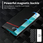 LC.IMEEKE For Xiaomi Redmi Note 14 Pro 4G Case Carbon Fiber Texture Phone Cover Stand Card Holder