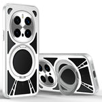 For Honor Magic7 Pro 5G Case Magnetic Kickstand Hollow Heat Dissipation Silicone + PC + Metal Bumper Phone Cover