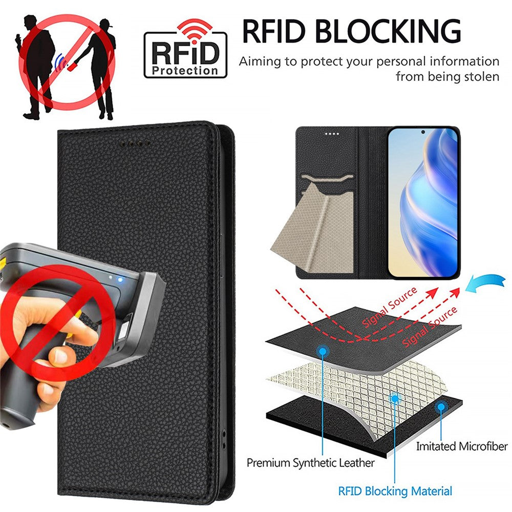 For Oppo Find X8 Ultra 5G Wallet Case RFID Blocking Litchi Texture Leather Mobile Cover