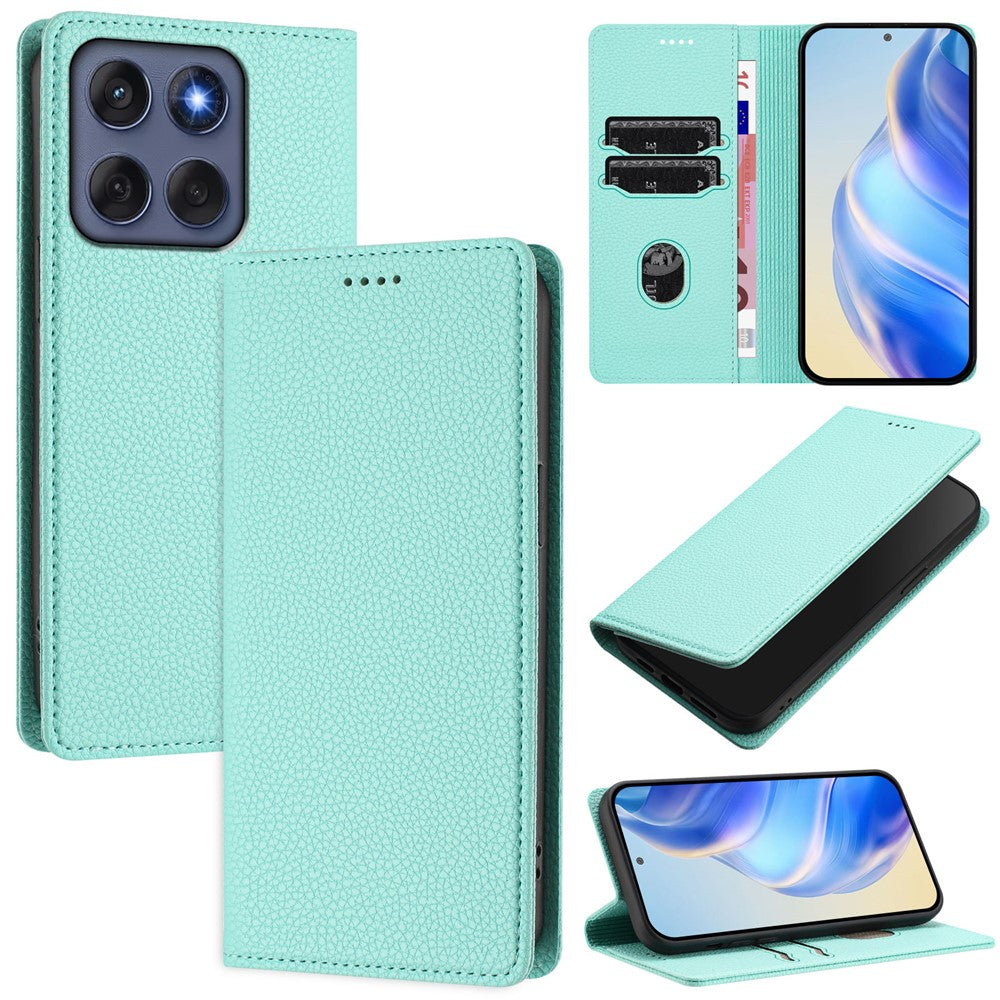 Til Motorola Edge 60 5G / 60 Fusion 5G Pung Etui RFID Blokerende Litchi Tekstur Læder Mobilcover