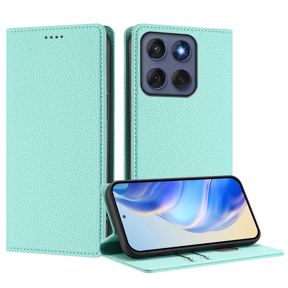 Til Motorola Edge 60 5G / 60 Fusion 5G Pung Etui RFID Blokerende Litchi Tekstur Læder Mobilcover