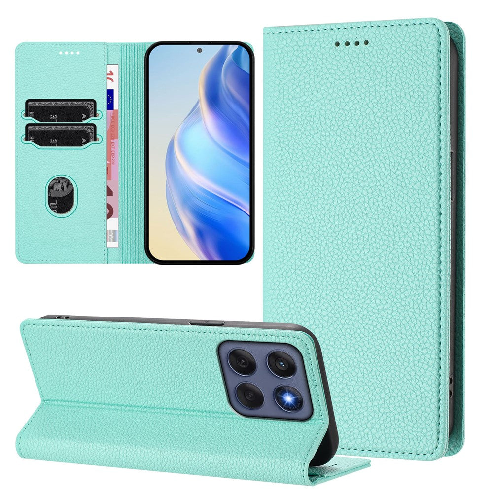 Til Motorola Edge 60 5G / 60 Fusion 5G Pung Etui RFID Blokerende Litchi Tekstur Læder Mobilcover