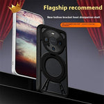 For Huawei Mate 60 Pro / Mate 60 Pro+ Case Magnetic Kickstand Hollow Heat Dissipation Silicone + PC + Metal Bumper Phone Cover