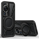Huawei P60 / P60 Pro Skal Magnetiskt Stöd Ihåligt Värmeavledande Silikon + PC + Metall Stötfångare mobilskal