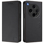 For Oppo Find X8 Ultra 5G Leather Case RINACASIS RC01 Phone Cover with RFID Blocking Wallet Stand