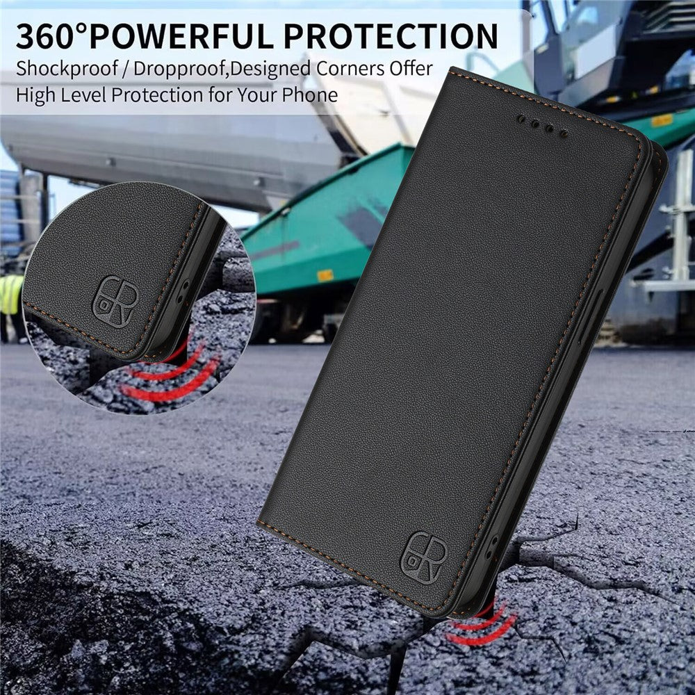 For Oppo Find X8 Ultra 5G Leather Case RINACASIS RC01 Phone Cover with RFID Blocking Wallet Stand