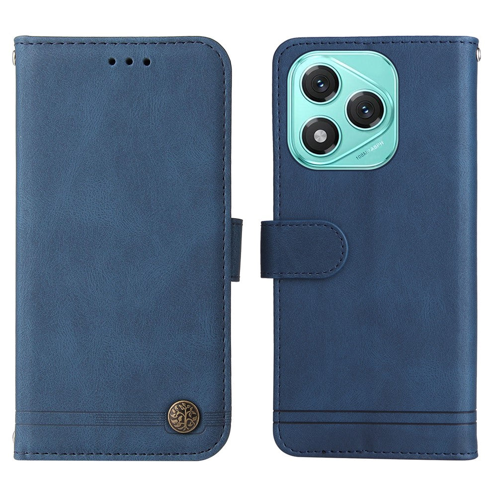 For Honor X70i / 400 Lite 5G Leather Wallet Cases Skin Touch Phone Cover Stand with Strap