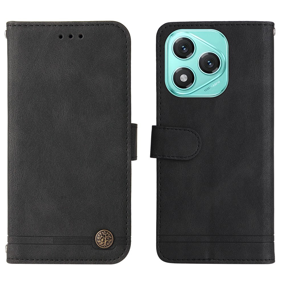 For Honor X70i / 400 Lite 5G Leather Wallet Cases Skin Touch Phone Cover Stand with Strap