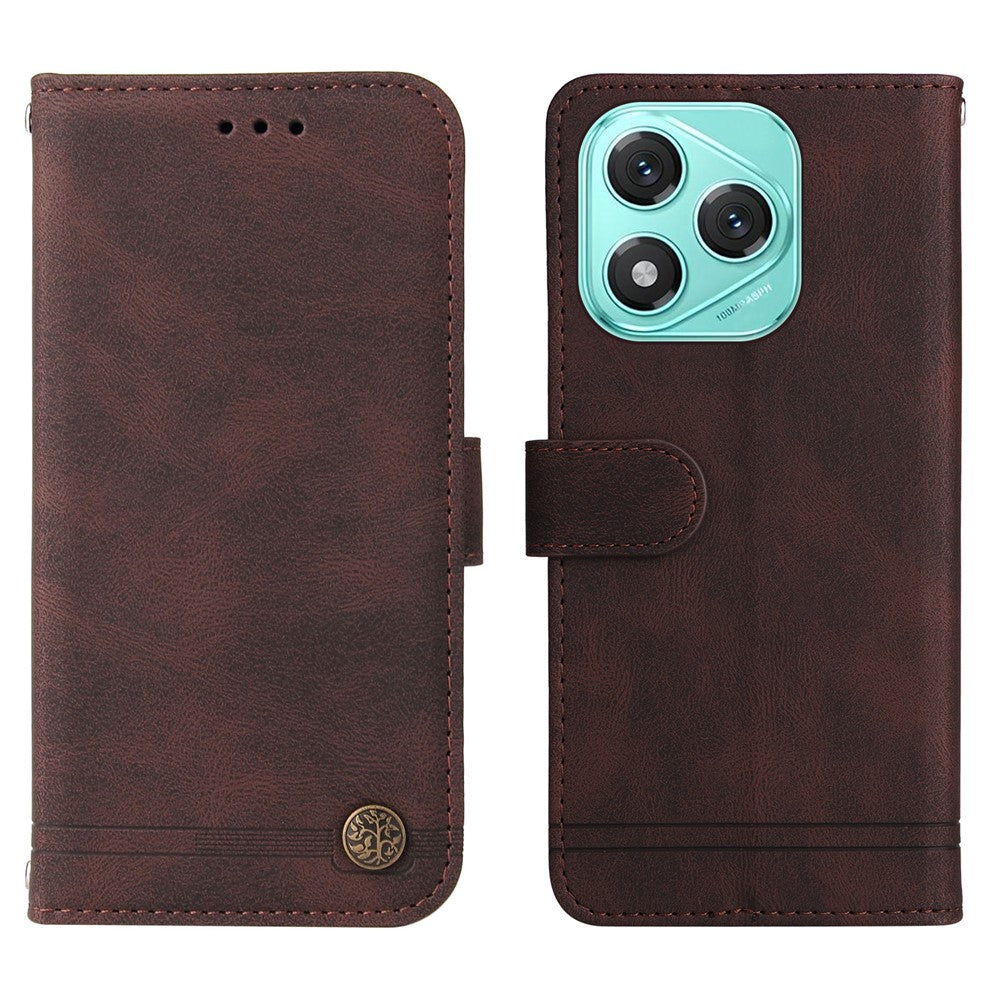 For Honor X70i / 400 Lite 5G Leather Wallet Cases Skin Touch Phone Cover Stand with Strap