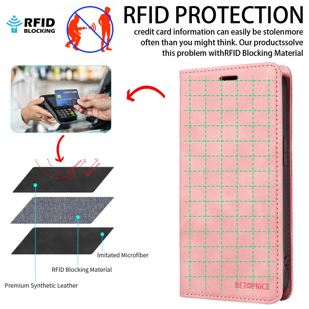 BETOPNICE For Oppo A5 5G / Oppo F29 5G Case  Magnetic Closure RFID Blocking Wallet Stand Leather Phone Cover