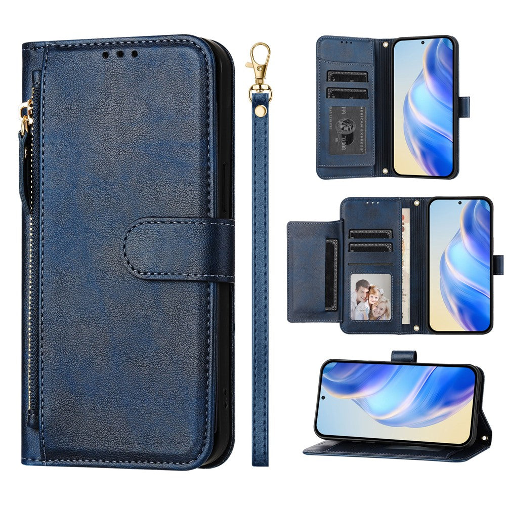 For Motorola Edge 60 5G / 60 Fusion 5G etui med lynlåslomme, flere kortpladser, telefoncover i læder