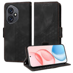 For Honor 400 5G (Global) Leather Cases Wallet Rhombus Imprinted Phone Cover Stand with Strap