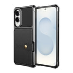 Til Samsung Galaxy S25 Edge cover med kortholder i PU-læder + TPU-bagcover