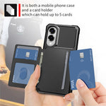 Til Samsung Galaxy S25 Edge cover med kortholder i PU-læder + TPU-bagcover