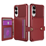 Til Samsung Galaxy S25 Edge cover med kortholder i PU-læder + TPU-bagcover