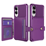 Til Samsung Galaxy S25 Edge cover med kortholder i PU-læder + TPU-bagcover