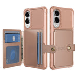 Til Samsung Galaxy S25 Edge cover med kortholder i PU-læder + TPU-bagcover