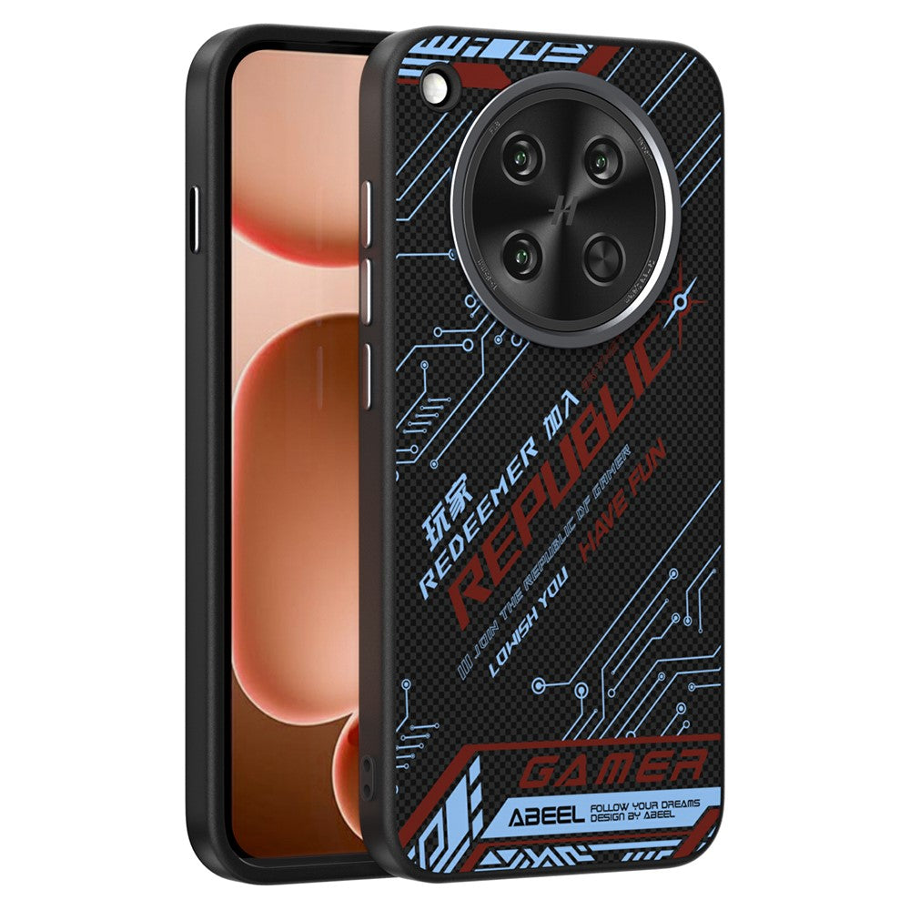 ABEEL For Oppo Find X8s 5G Magnetic Case Micro-Embossing 6D Printed PC TPU Aluminum Alloy Leather Phone Cover