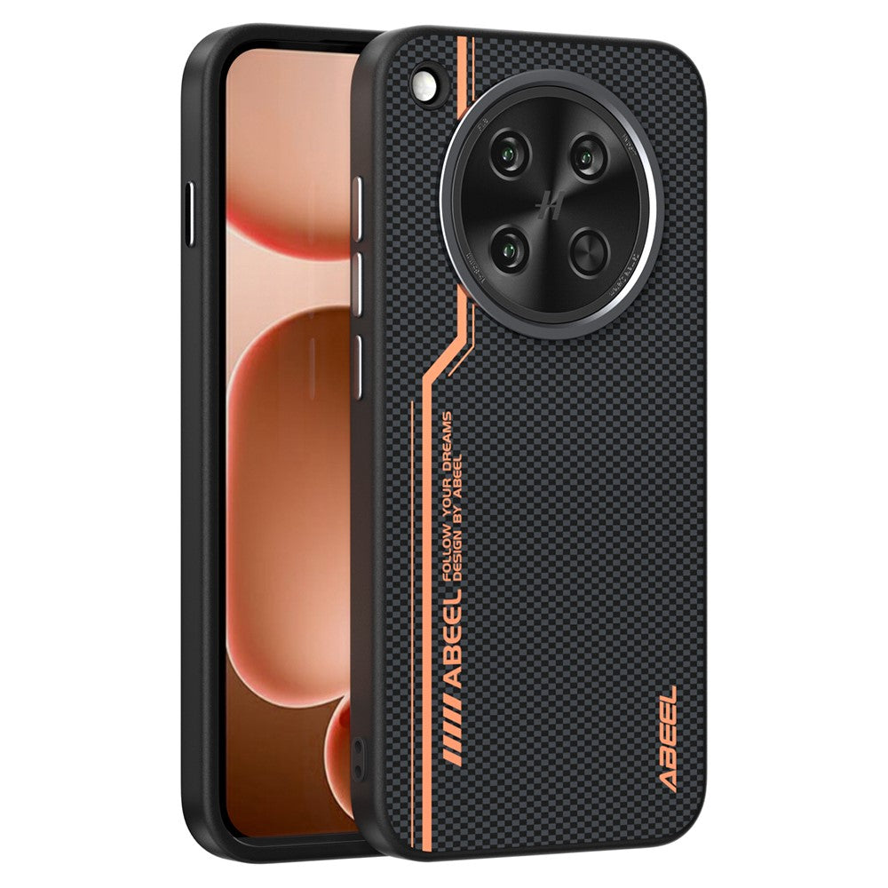 ABEEL For Oppo Find X8s 5G Magnetic Case Micro-Embossing 6D Printed PC TPU Aluminum Alloy Leather Phone Cover