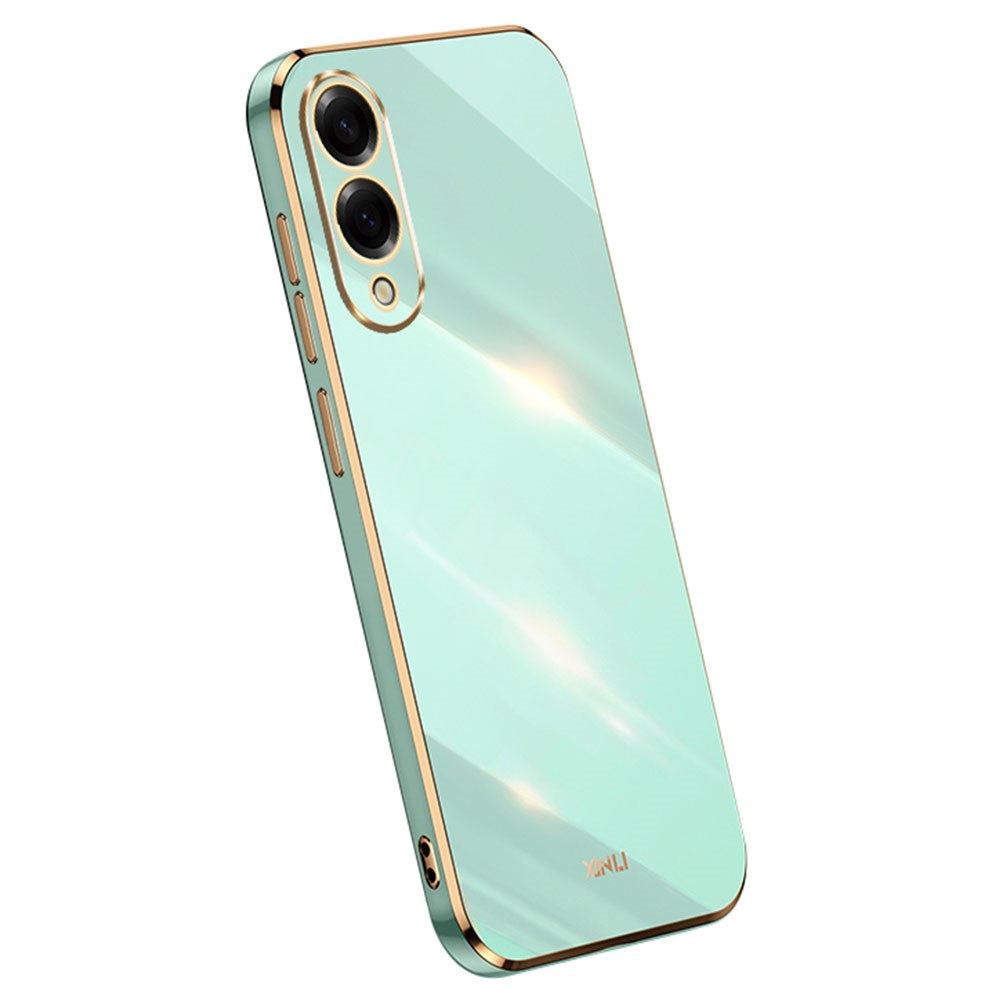 XINLI For Samsung Galaxy S25 Edge Case TPU Phone Cover with Electroplating Frame