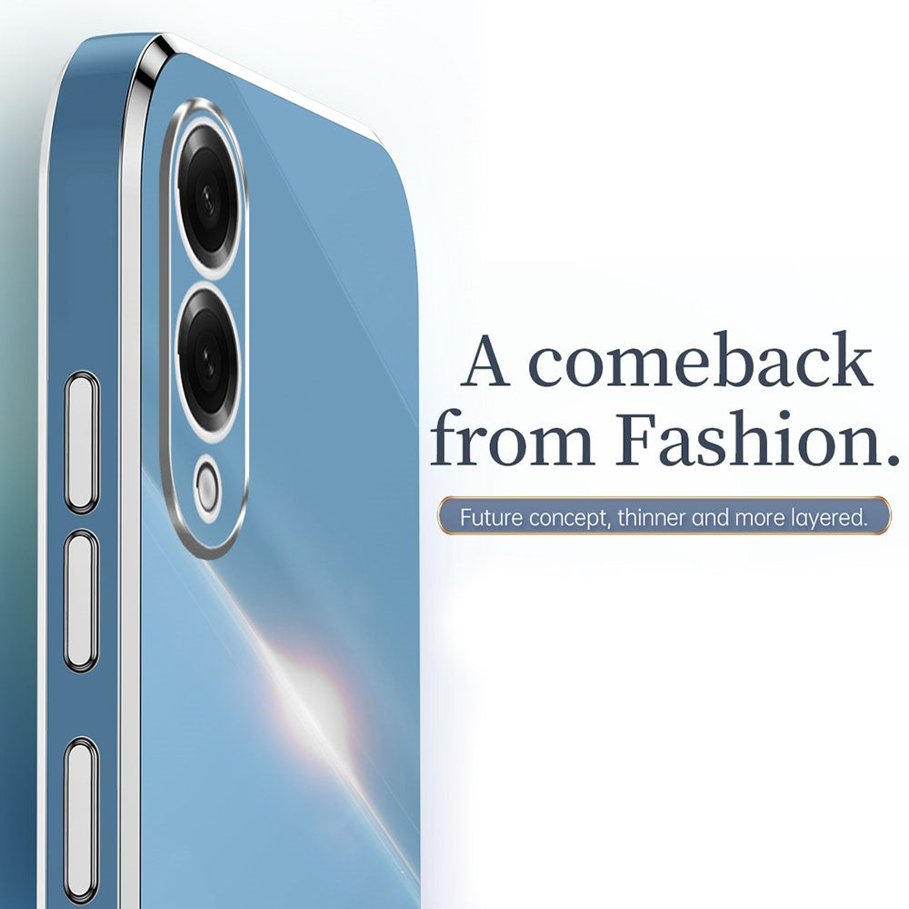 XINLI For Samsung Galaxy S25 Edge Case TPU Phone Cover with Electroplating Frame