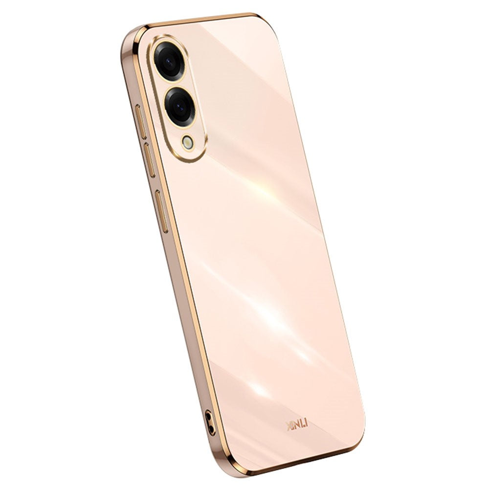 XINLI For Samsung Galaxy S25 Edge Case TPU Phone Cover with Electroplating Frame