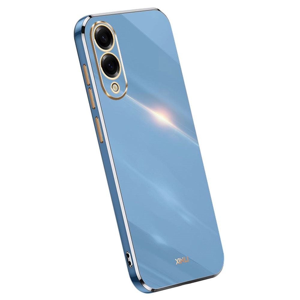 XINLI For Samsung Galaxy S25 Edge Case TPU Phone Cover with Electroplating Frame