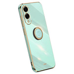 XINLI For Samsung Galaxy S25 Edge Case Ring Kickstand Electroplating TPU Phone Cover