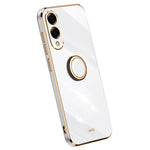 XINLI For Samsung Galaxy S25 Edge Case Ring Kickstand Electroplating TPU Phone Cover