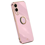 XINLI For Samsung Galaxy S25 Edge Case Ring Kickstand Electroplating TPU Phone Cover