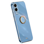 XINLI For Samsung Galaxy S25 Edge Case Ring Kickstand Electroplating TPU Phone Cover