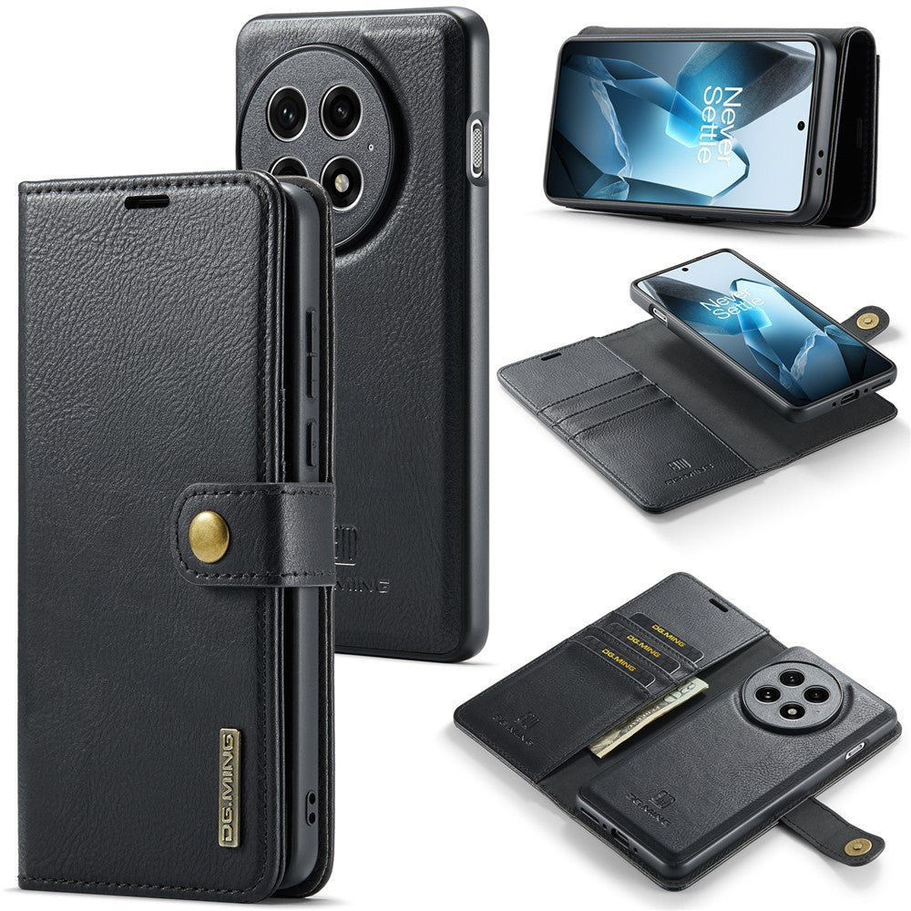 DG.MING for OnePlus 13 Case Detachable Split Leather Phone Cover