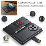 DG.MING for OnePlus 13 Case Detachable Split Leather Phone Cover