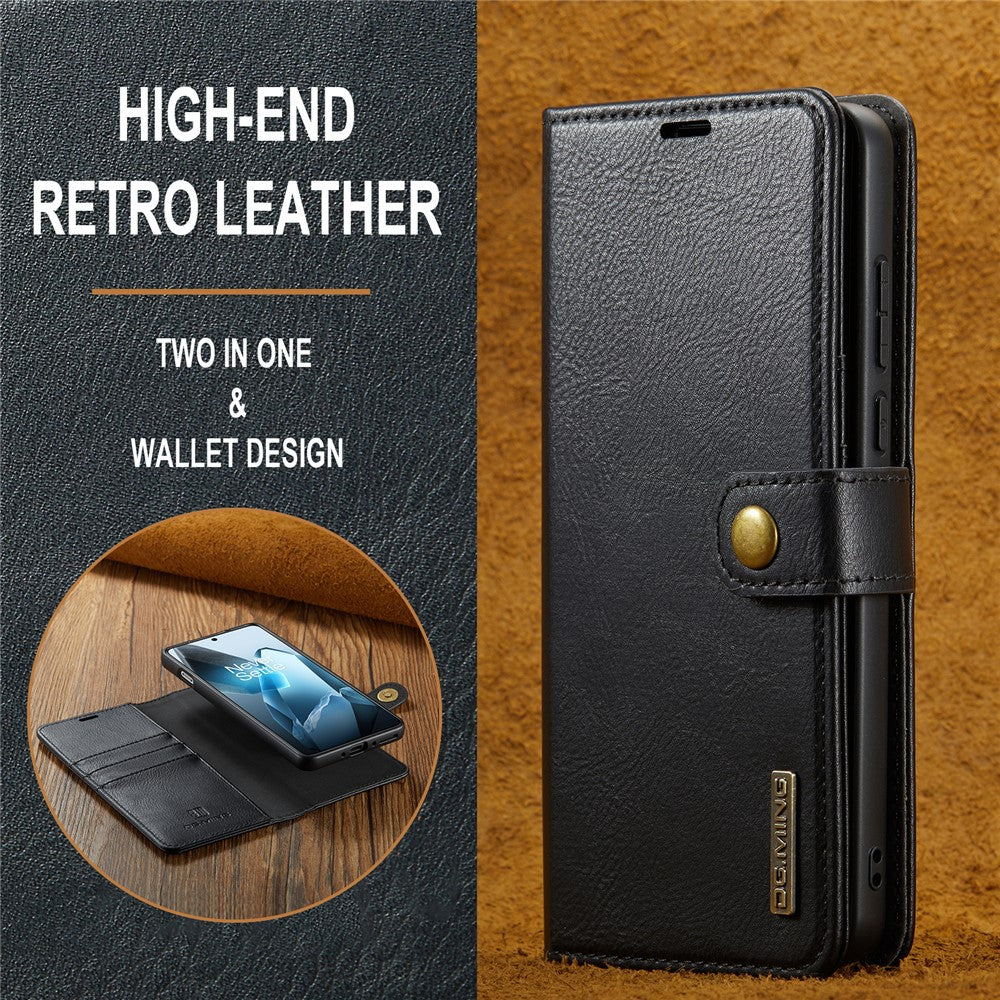 DG.MING for OnePlus 13 Case Detachable Split Leather Phone Cover