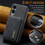 DG.MING M2 Series for Samsung Galaxy S25 Edge Case PU + PC + TPU Phone Cover Detachable Wallet