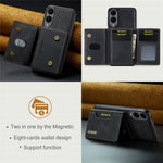 DG.MING M2 Series for Samsung Galaxy S25 Edge Case PU + PC + TPU Phone Cover Detachable Wallet