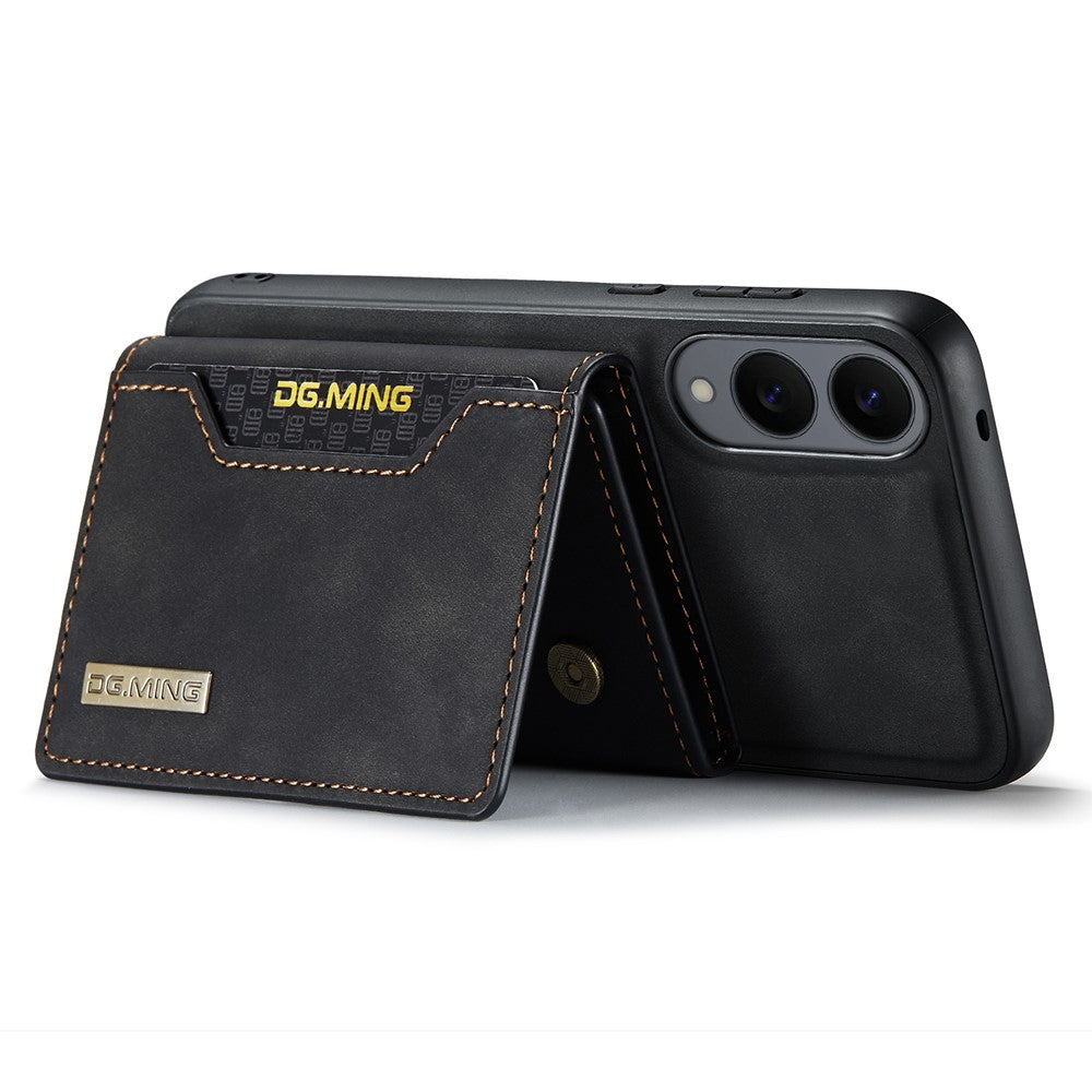 DG.MING M2 Series for Samsung Galaxy S25 Edge Case PU + PC + TPU Phone Cover Detachable Wallet