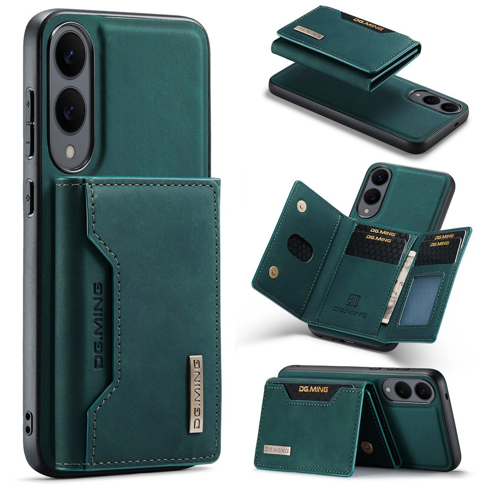 DG.MING M2 Series for Samsung Galaxy S25 Edge Case PU + PC + TPU Phone Cover Detachable Wallet