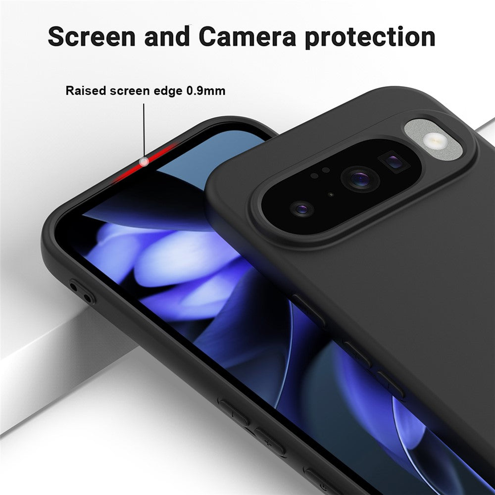 Til Google Pixel 10 Cover Liquid Silikone Telefon Bagcover med Håndrem