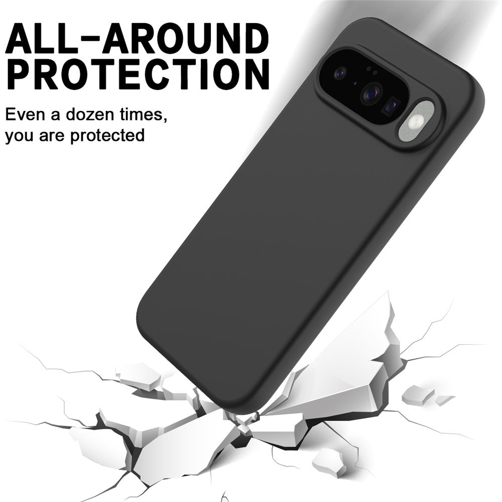 Til Google Pixel 10 Cover Liquid Silikone Telefon Bagcover med Håndrem