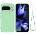 Til Google Pixel 10 Cover Liquid Silikone Telefon Bagcover med Håndrem