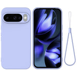 Til Google Pixel 10 Cover Liquid Silikone Telefon Bagcover med Håndrem