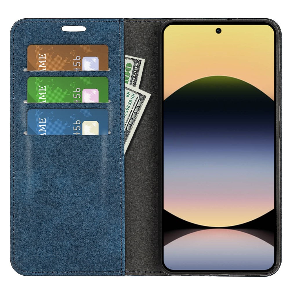 For Xiaomi Redmi Note 14S 4G Case Skin Touch Leather Wallet Phone Cover