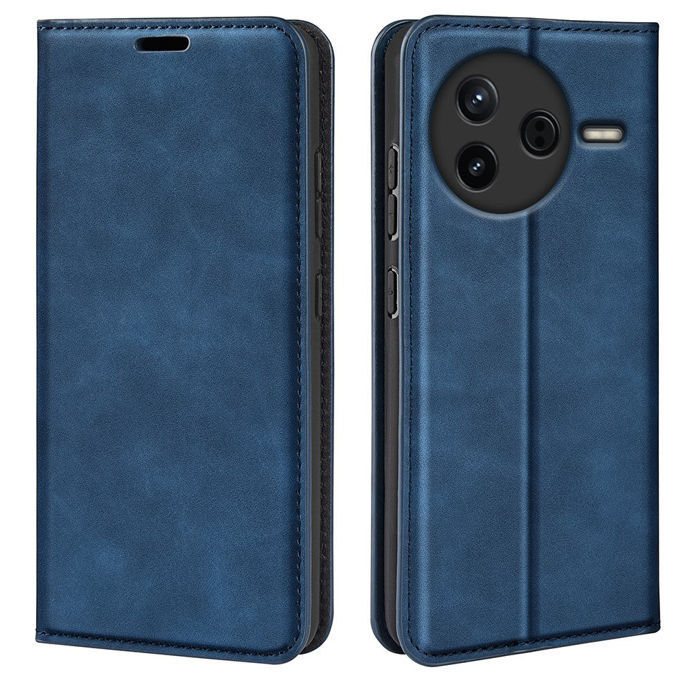 Xiaomi Redmi K80 5G-skal med pekskärm i läder och plånbok.