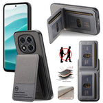 For Xiaomi Redmi Note 14 Pro+ 5G Case Cloth Texture Leather + PC + TPU RFID Blocking Phone Cover with Card Holder