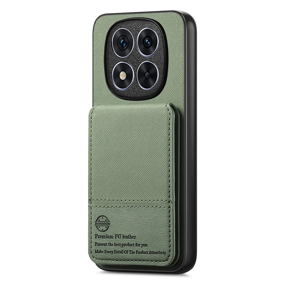 Xiaomi Redmi Note 14 Pro+ 5G-skal Tygtextur Läder + PC + TPU RFID-blockerande mobilskal med korthållare