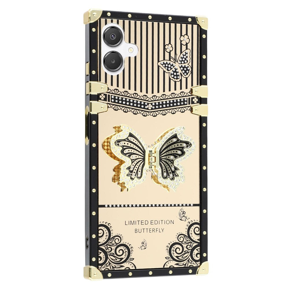 For Samsung Galaxy A06 4G / A06 5G Case Electroplated TPU + PC Phone Cover with Butterfly Kickstand